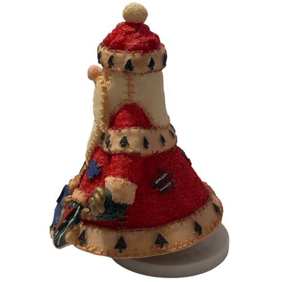 VTG Santa Claus JOY Banner Figurine Rotating Music Box Plays Deck The Halls 1999 - Picture 3 of 9